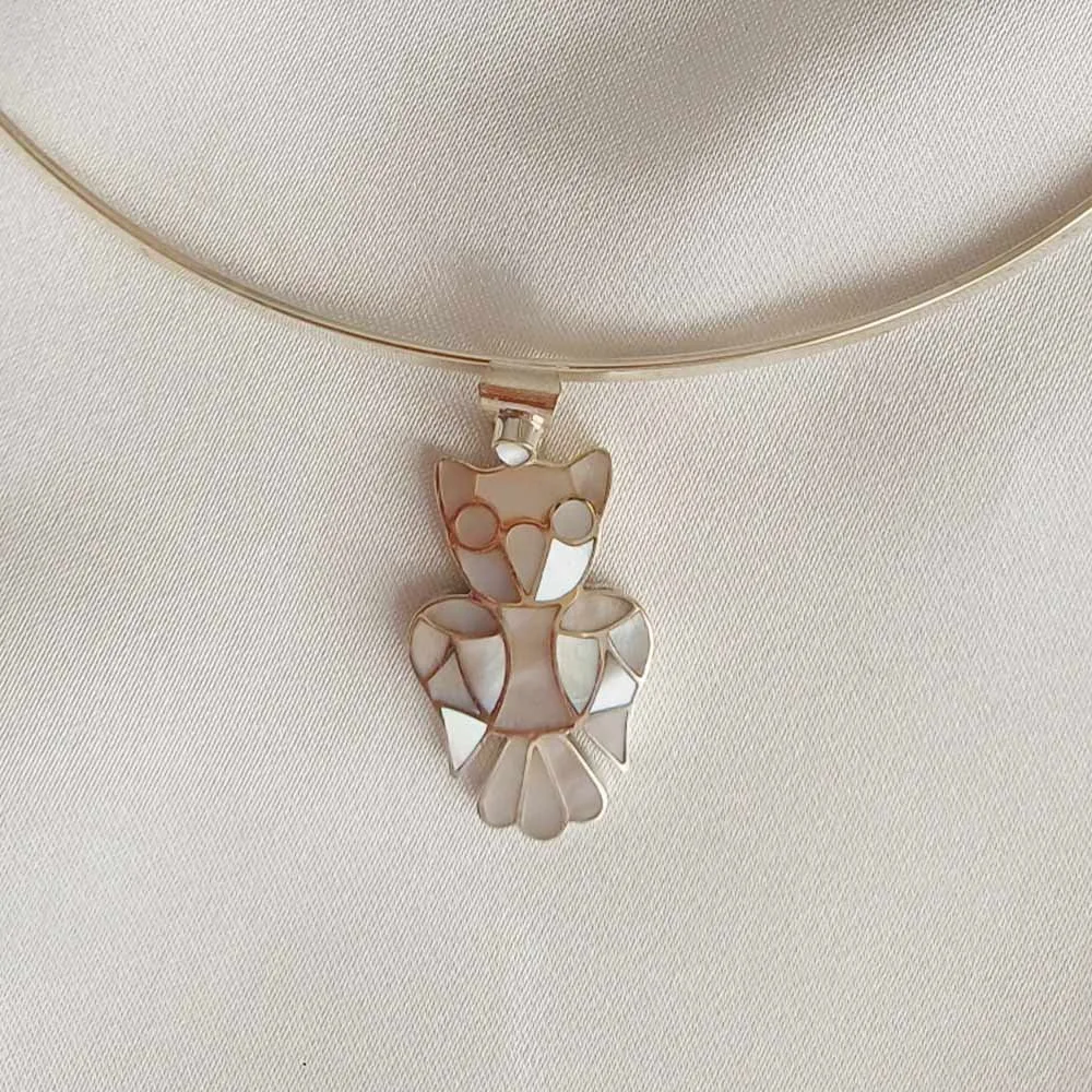 Owl Mother Pearl Pendants