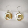 Spiral Nacre Yellow Earrings