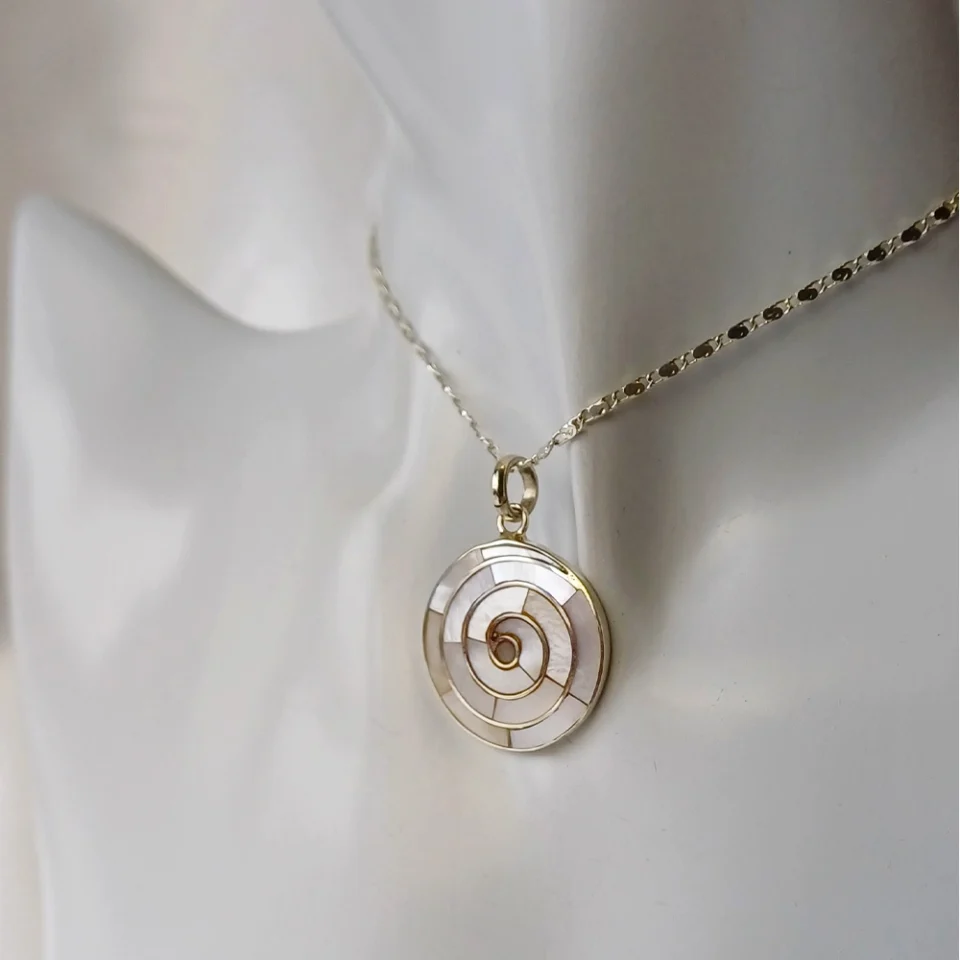 Spiral Nacre Pendant