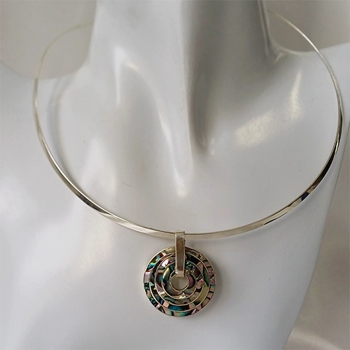 Spiral Abalone Unique Pendant