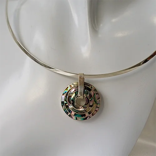 Spiral Abalone Unique Pendant