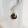 Flower of Life Abalone & Onyx Earrings