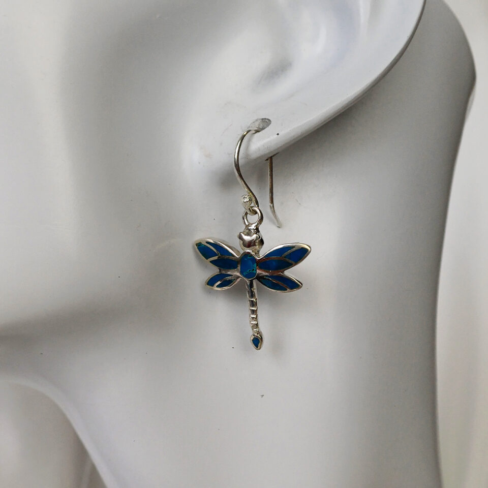 Dragon-fly Chrysocolla Earrings